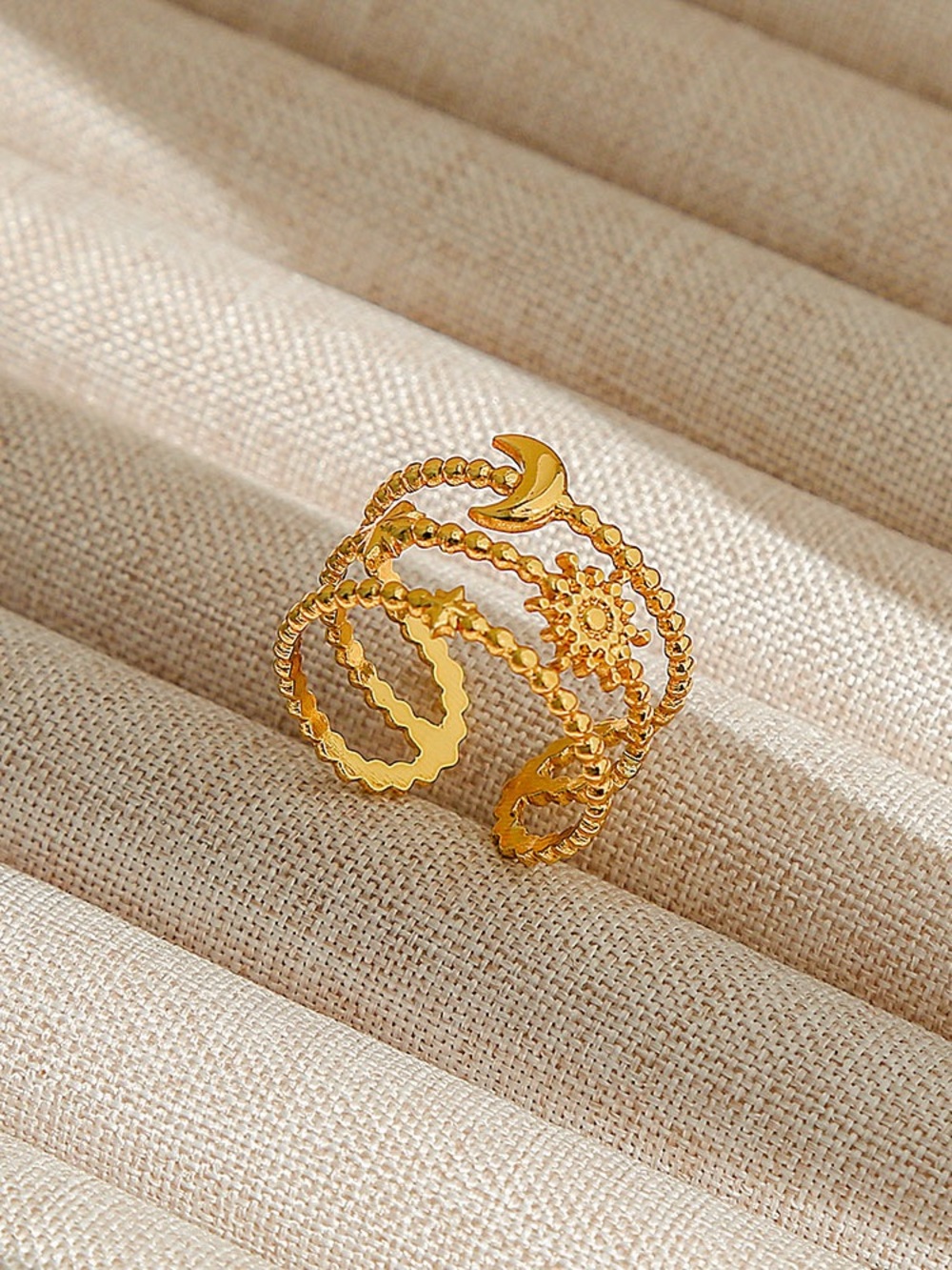 Gold Celestial Stacking Ring - Women Jewelry